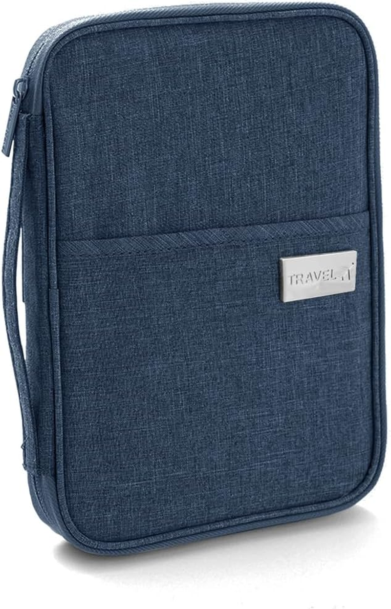 Large Waterproof Passport Card Holder Travel Document Wallet Bag (Black)