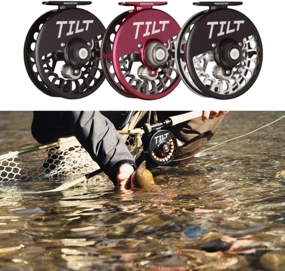 Redington Tilt Euro Nymph Reel - 2-5 Fly Reel for Euro Nymph Fishing - Large Arbor Design - Smooth Drag - Removable Weights for Perfect Balance on Any Fly Rod - 100Yds/20Lb Capacity image number 1