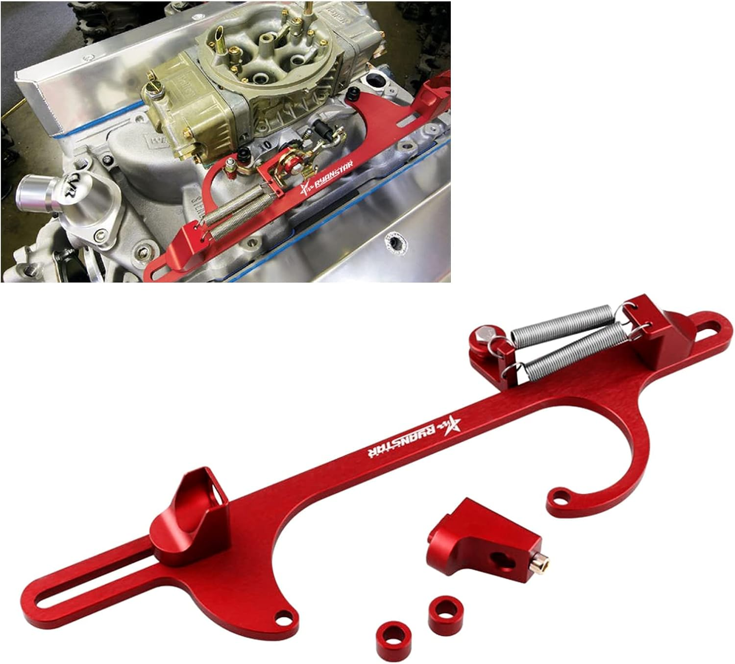 Ryanstar 4150 4160 Aluminum Series Black Red Billet Throttle Cable Carb Bracket China Black