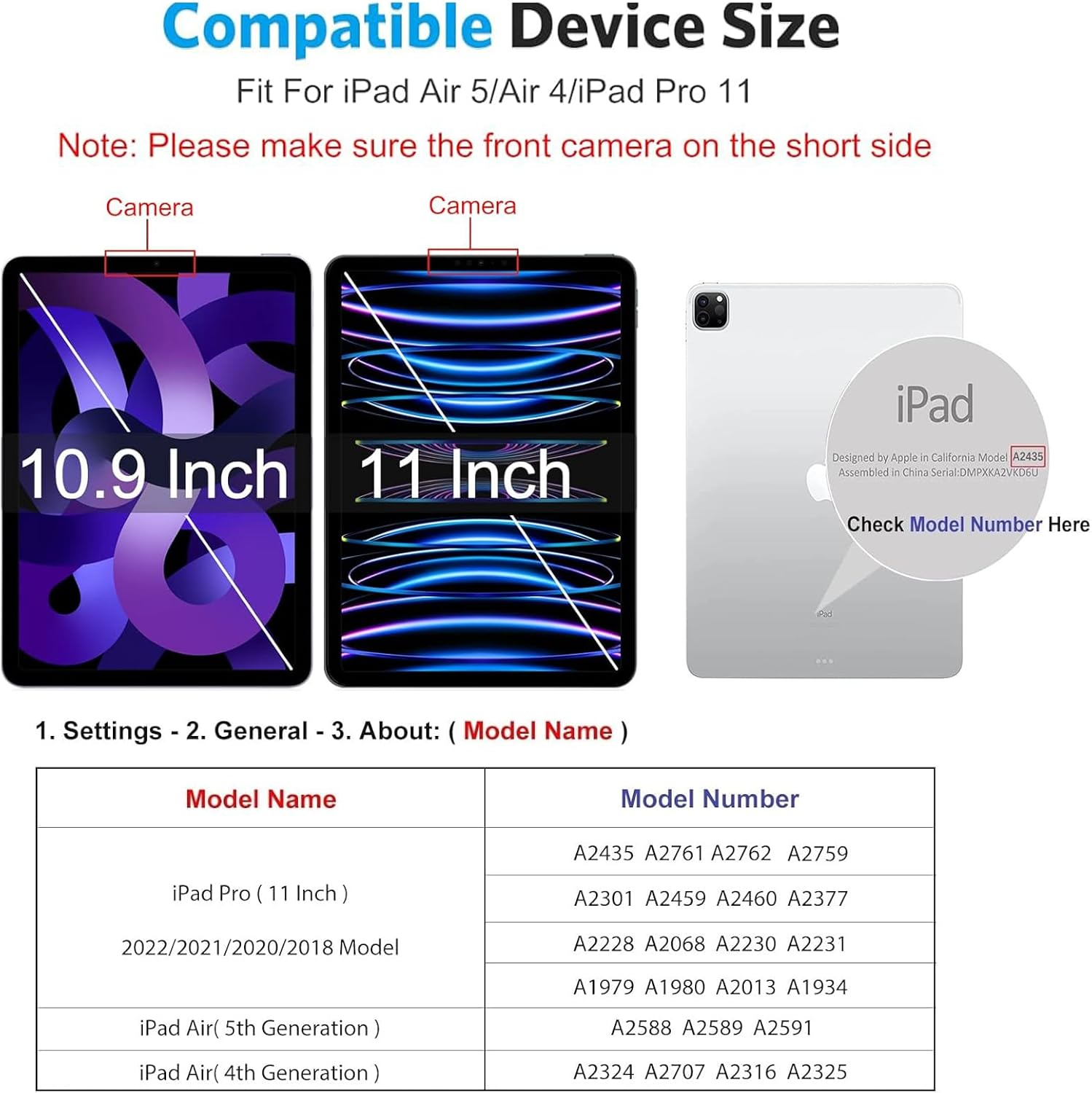 Zenrich [2Pack] Tempered Glass Screen Protector for Ipad Air 5Th Generation 2022/ Ipad Pro 11 Inch and Ipad Air 4Th Generation 10.9, Zenrich Tempered Glass anti Glare & anti Blue Light Screen Film for Pencil/ Face ID Compatible image number 1