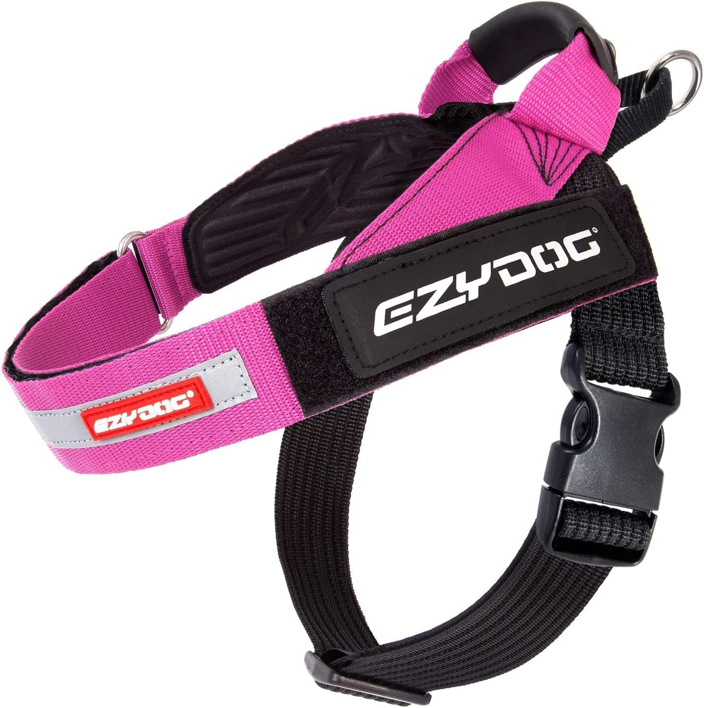 Ezydog Express Harness - Comfortable Dog Harness for Small, Medium and Large Dogs, Easy to Fit, Padded, Reflective (XS, Red)
