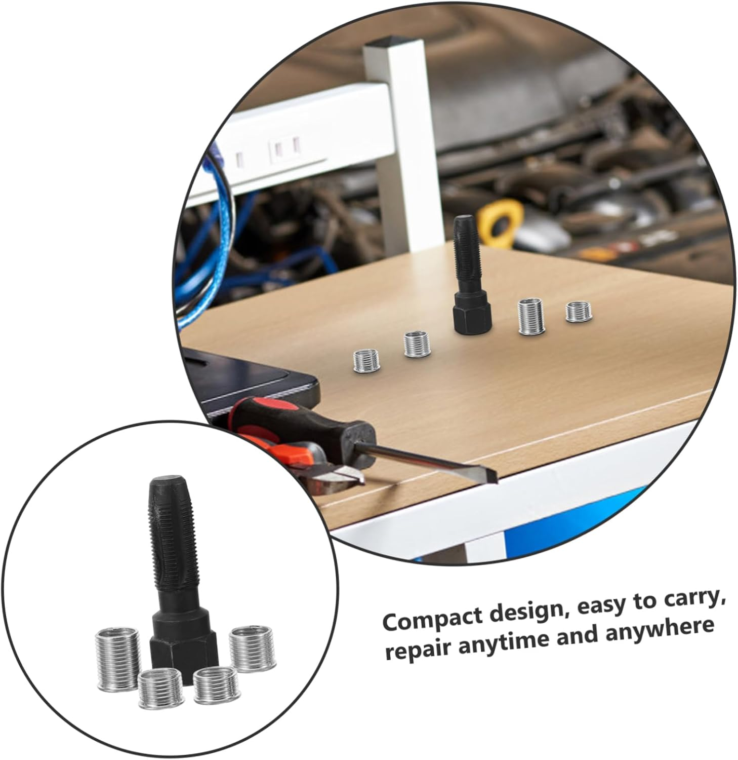 SEWOART 1Set Car Thread Repair Kit Spark Plug Thread Tools High Construction for Easy Operation and Wide Compatibility Automotive Engine Repair image number 6