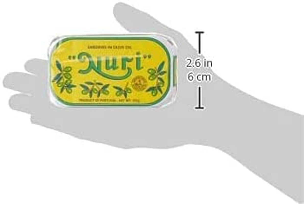 Nuri Brand Sardines in Olive Oil, 4 Pack, 125G Ea. Delicious Portuguese Sardines for Salads, Toast and More. image number 3