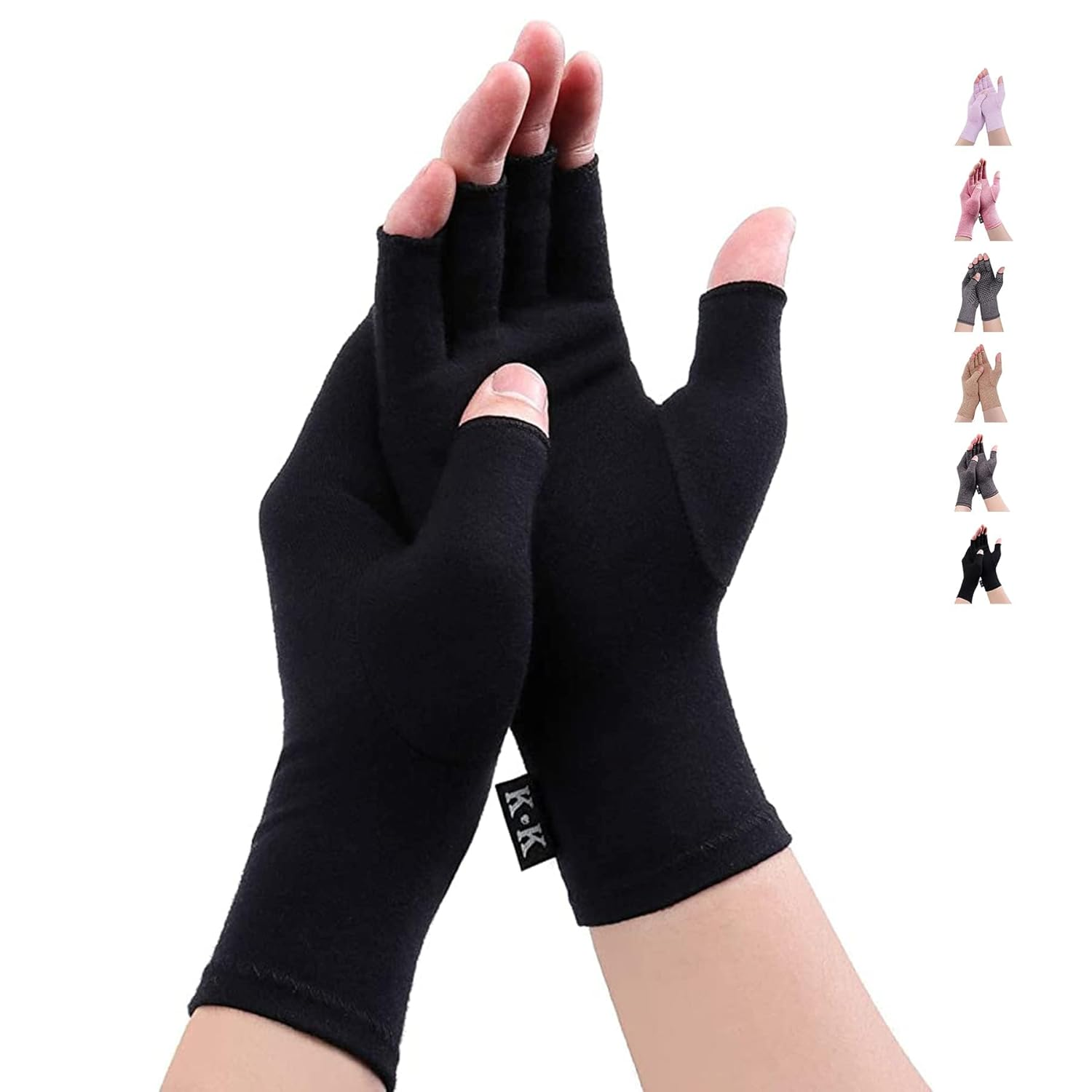 Rheumatoid Arthritis Gloves - Compression Fingerless Joint Pain Relief Hand Mitten Warmth Gloves Carpal Tunnel for Women Men