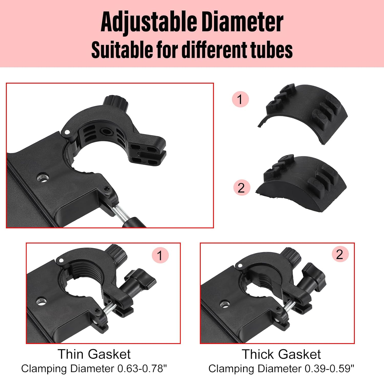 SUMNACON Salon Tray with Adjustable Height, Eyelash Extension Stand with Retaining Clip, Clampable Eyelash Extension Shelf Holder, Holder for Salon, Eyelashes Nails Hairdresser, for Tubes up to 2.5 Cm image number 3