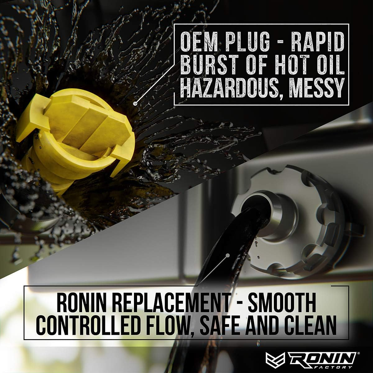 RONIN FACTORY - Easy Oil Drain for 2015+ Ford F150, Ford Raptor & Ford Mustang
