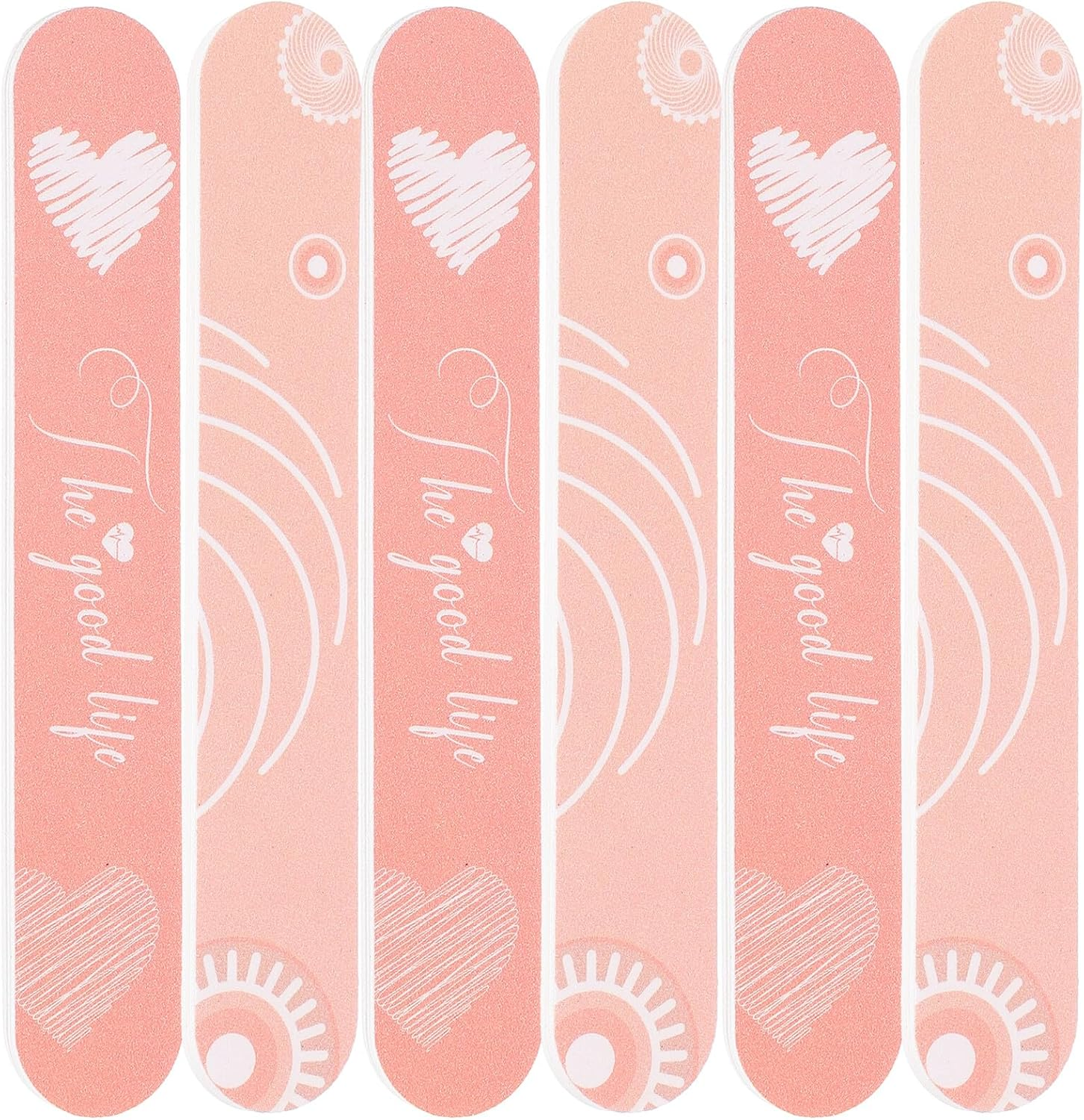 TEHAUX 6Pcs Double-Sided Nail Files Portable Manicure Nail Trimming Tools for Women Travel Salon Supplies image number 4