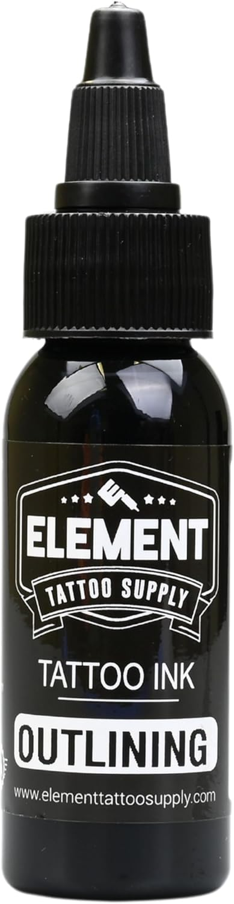 Element Tattoo Supply Tattoo Ink Set Black White Professional Solid Color for Human Skin Tattooing, Outlines, Shading, Blending, Mixing Color Supply for Artists 1Oz Bottle image number 1
