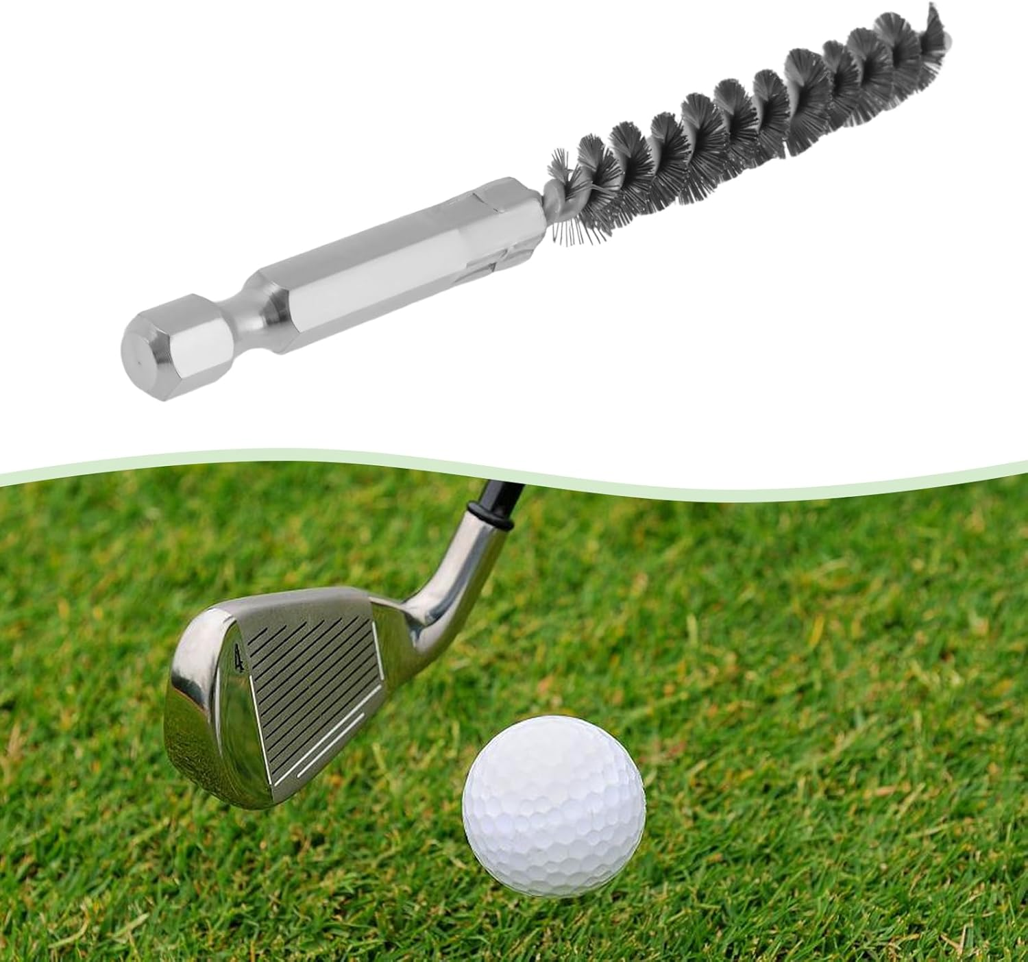 OTOTEC 4Pcs 1/4 Inch 9Mm Golf Clubs Head Sleeve Brush Stainless Steel for Cleaning 0.335 Inch Hosel Holes image number 1