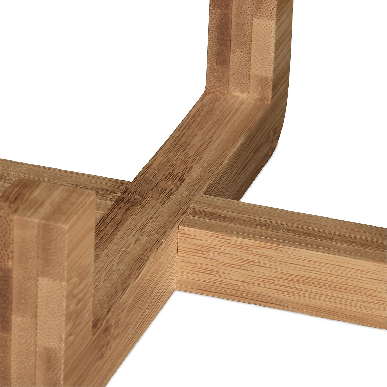 Relaxdays Ceramic Dog Bowl 850 Ml for Food & Water Feeding Bowl with Bamboo Frame H X W X D: 9 X 20 X 20 Cm White image number 6