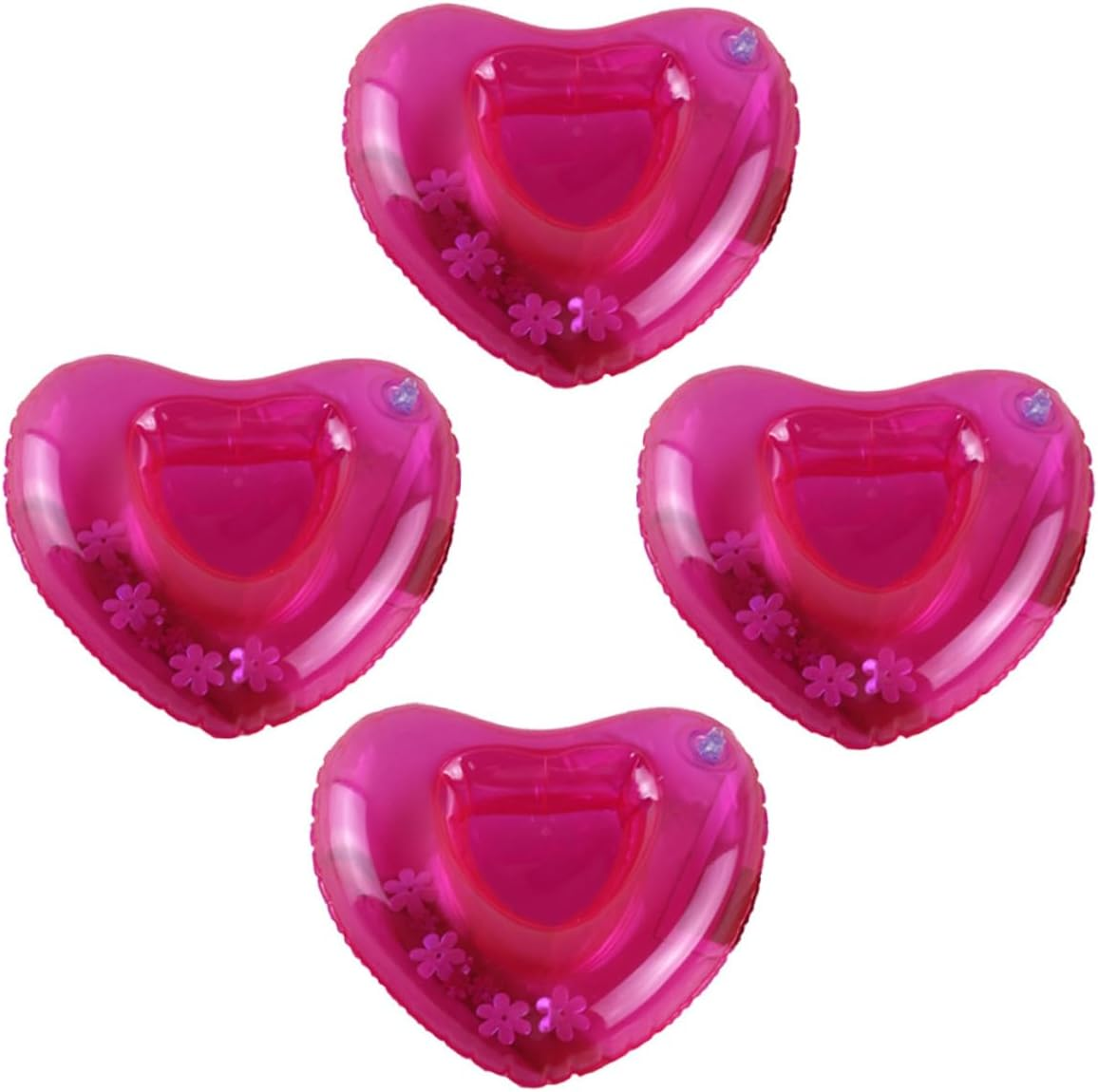 ERINGOGO Inflatable Cup Holder Inflatable Drink Holder Heart Floatie Heart Floating Cup Holder Pool Holder Fire Engine Keyring Pool Toy Cup Holder Inflatable Coasters Love Drinks