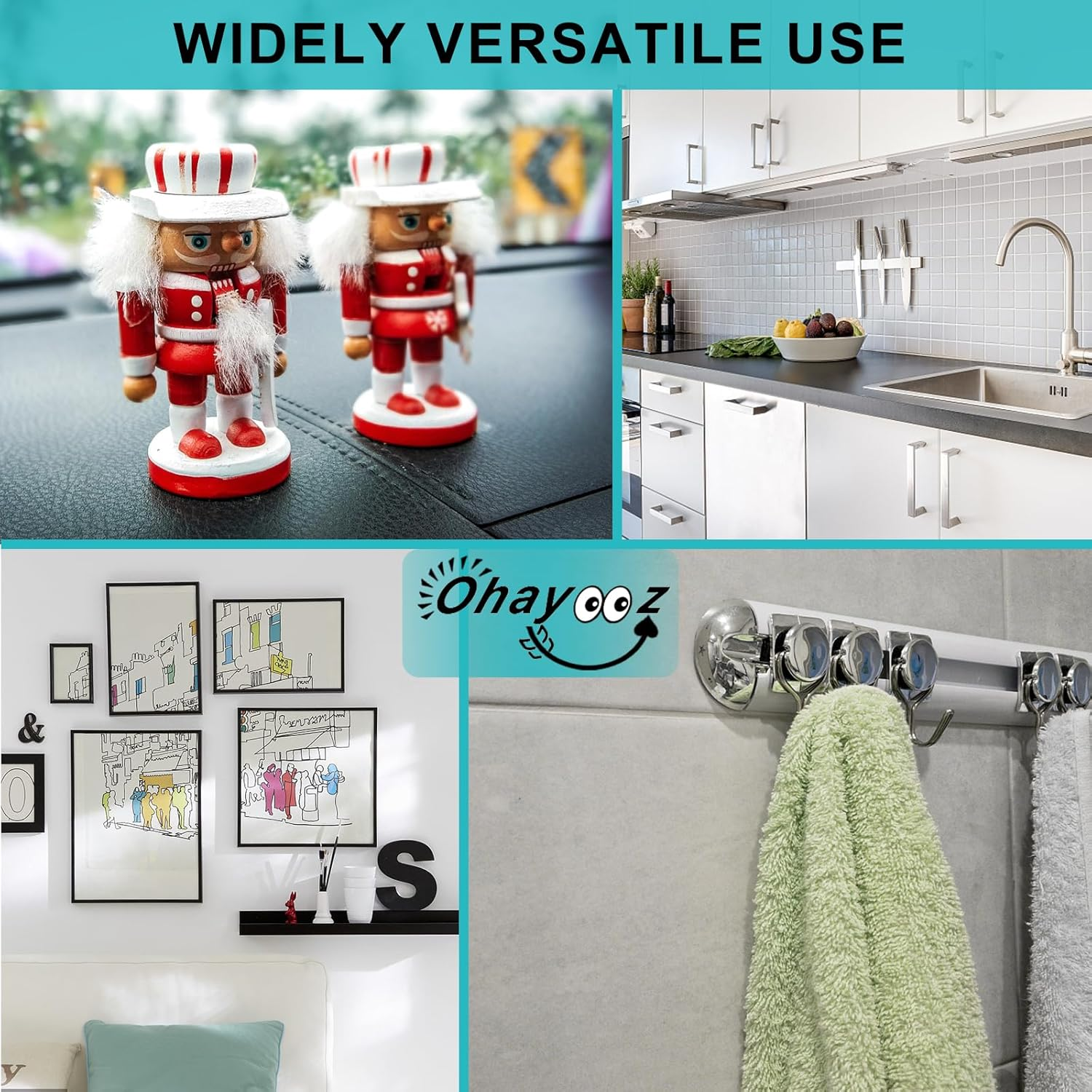 Ohayooz&reg; Extra Strong Double Sided Tape Heavy Duty Removable 10FT, Clear Sticky Adhesive Nano Tape Tough Washable Waterproof Mounting Tape for Hanging Picture, Poster, Carpet, Photo Deco