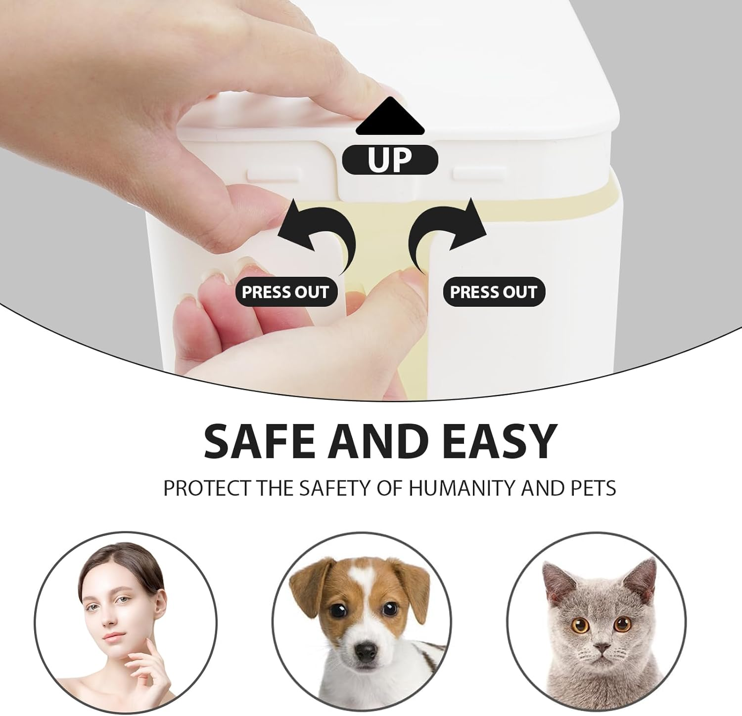 Cable Management Box Set of Two, Cord Organizer Box to Hide Surge Protector on Desk or Floor, TV Computer Wires Organizer Hider Box (White)