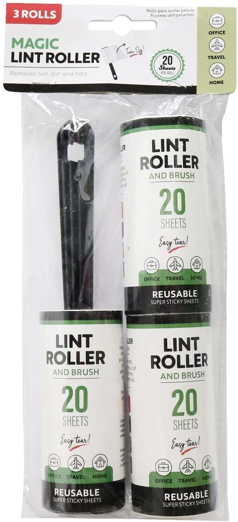 UBL Dust Roller 3-Pieces Set, 20 Sheets