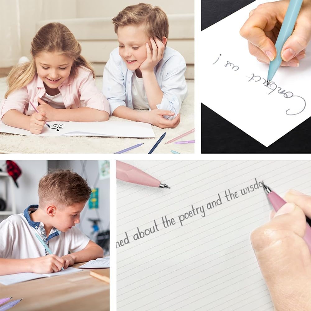 Mechanical Pencil Set, 60 HB Leads and 2 Erasers,6 Cap Eraser Refills, a Storage Box.This Is the Best Tool for Writing or Painting (0.7Mm Multicolor) image number 4