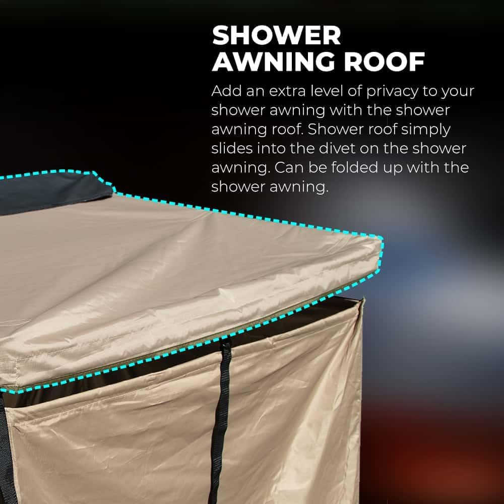 Kickass Premium Shower Tent Awning with Roll Out Roof - Durable Car Awning, Shower Room, Privacy Shelter, Bathroom, Outdoor Changing Room, Tall, Portable, Waterproof, Off-Grid, 4X4 Ute Caravan Ready image number 5