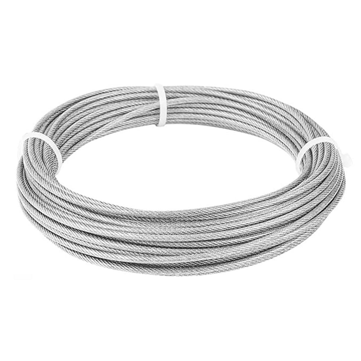 ZONADA 3Mm 10M 304 Stainless Steel Vinyl Coated Hanging Wire Cable Kit with Thimbles Crimping Sleeves Wire Rope Clips for Garden Plants Supporting, Picture Lights Hanging Clotheslines Rigging Wire