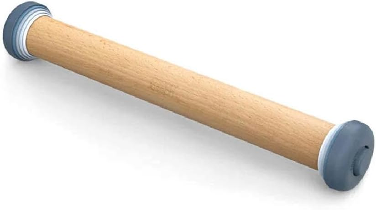 Joseph Joseph Precisionpin - Rolling Pin with Adjustable Pastry Thickness, Baking and Dough Rollers, Beech Wood, Multicolour