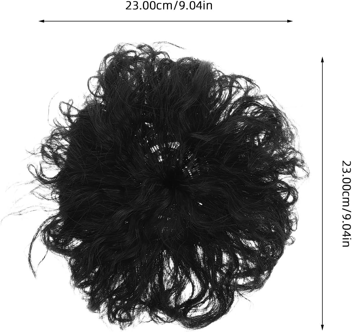DINHEAROM Human Hair Wiglets Topper Fluffy Wavy Seamless Replacement Clip in Hairpiece for Women Covering White Hair image number 4