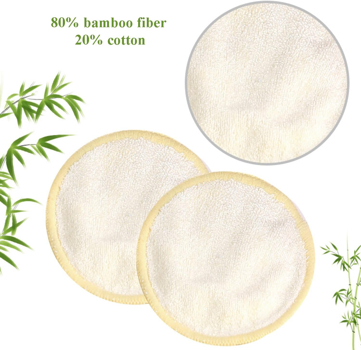 30 Pcs Reusable Cotton Rounds - Natural Fiber Makeup Remover Pads for Face & Travel - Washable, Reusable Facial Cleansing Wipes Suitable for All Skin Types (Multicolor)