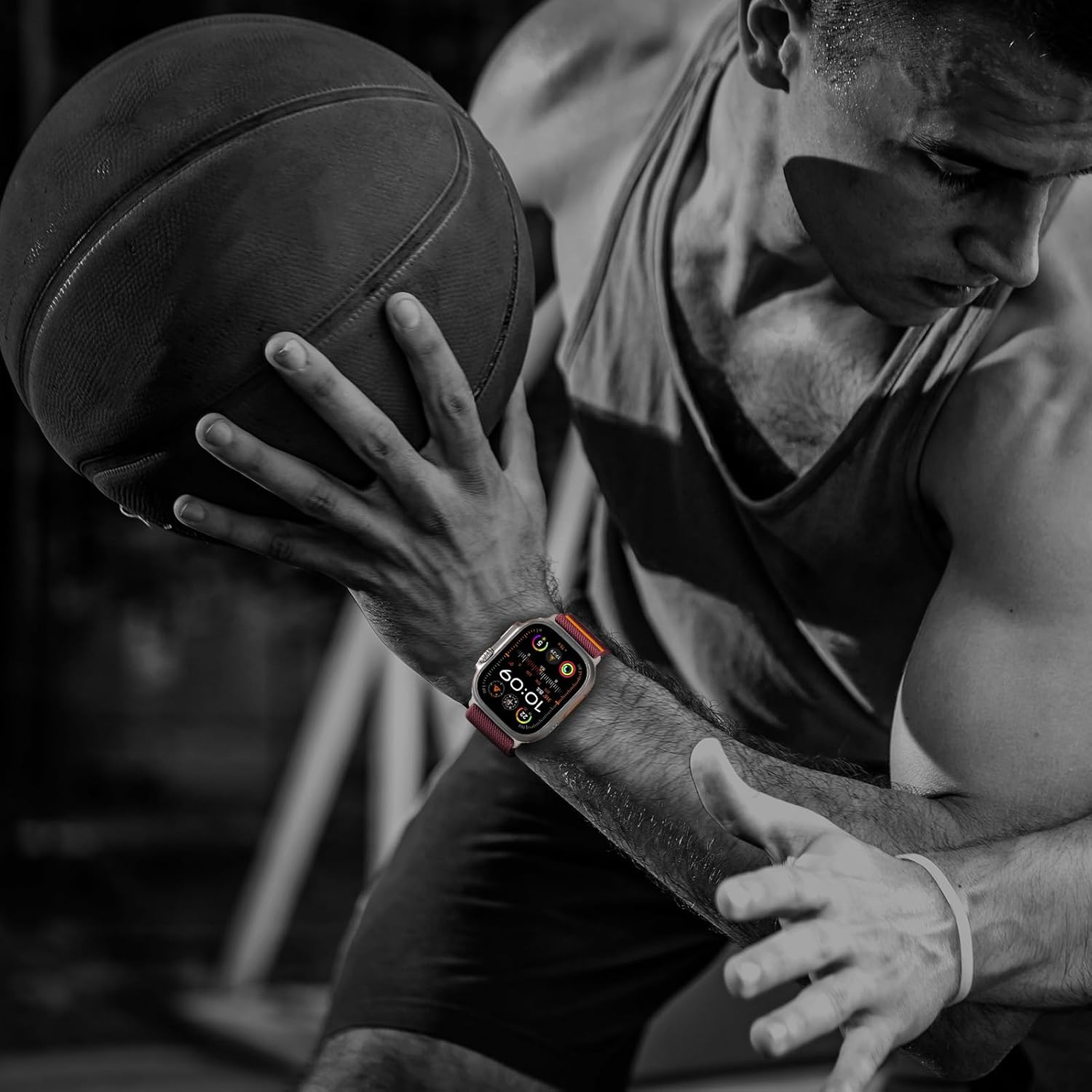 Stretchy for Apple Watch Band Ultra/2 49Mm 46Mm 45Mm 44Mm 42Mm Men/Women,Parachute Buckle Elastic Nylon Solo Loop Sport Strap Wristband for Apple Watch Series 10 9 8 7 6 5 4 3 SE/2 image number 6