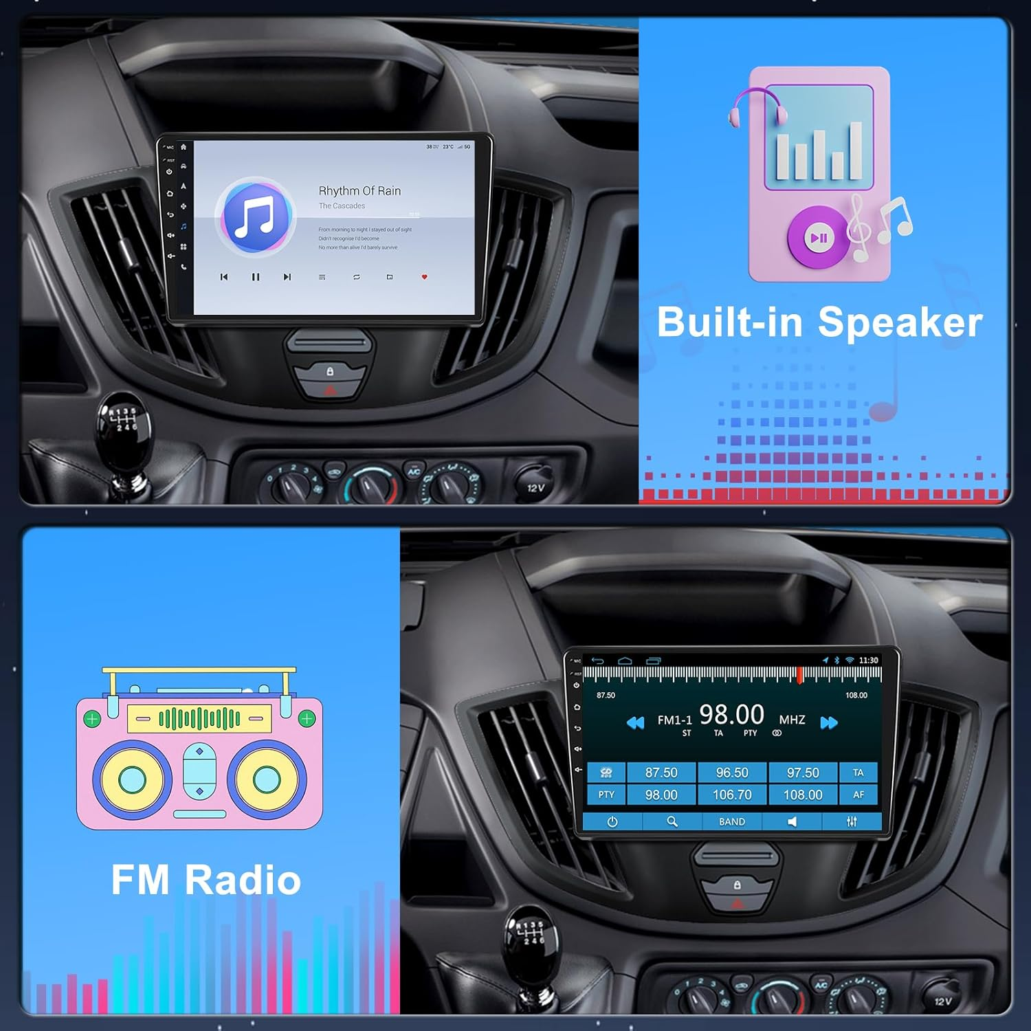 Ikasus Car Stereo for Fiat Ducato 3 Peugeot Boxer 2 Citroen Jumper 2 2006-2023 GPS Mirror Link Wireless Android Auto Carplay Rear Camera 9Inch 2+32G image number 5