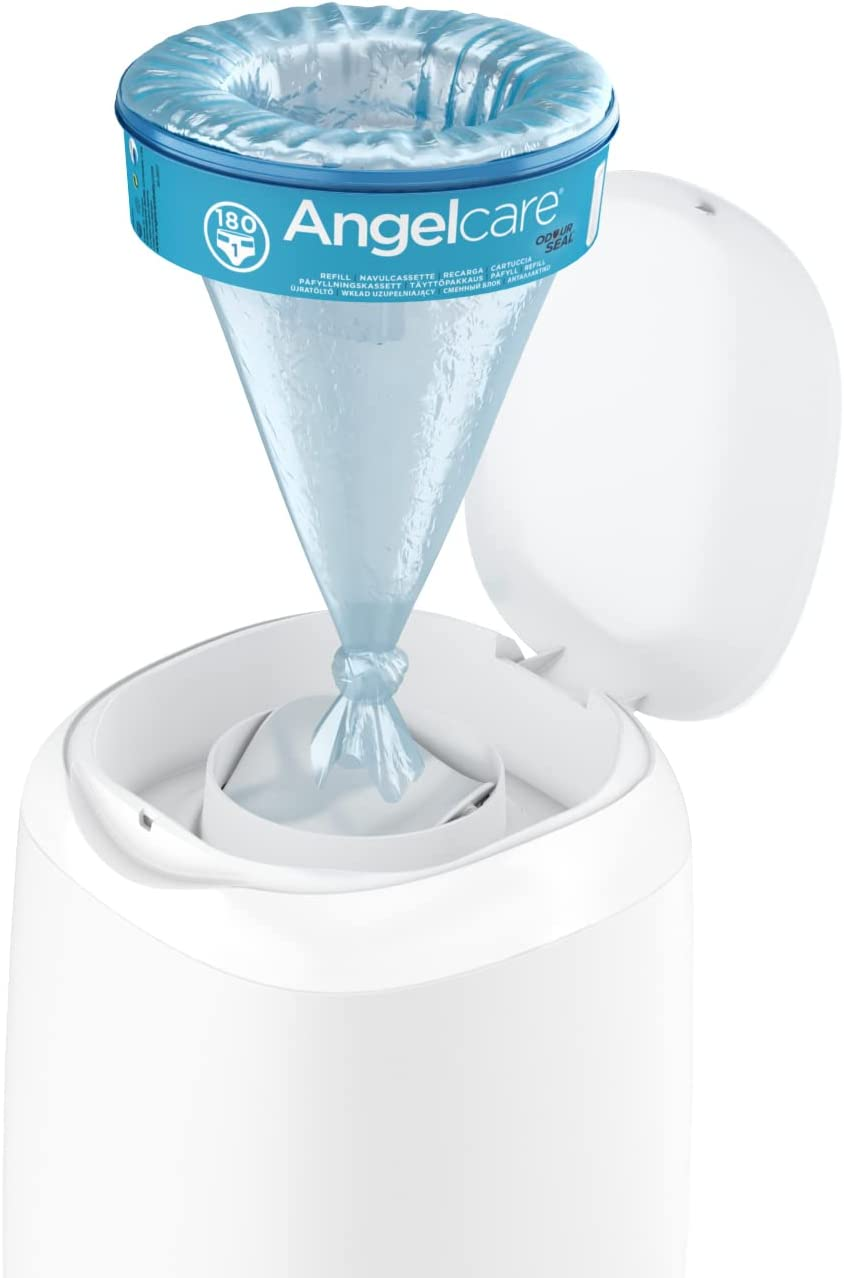 Angelcare Nappy Bin with Air-Seal&trade; Technology, White image number 5