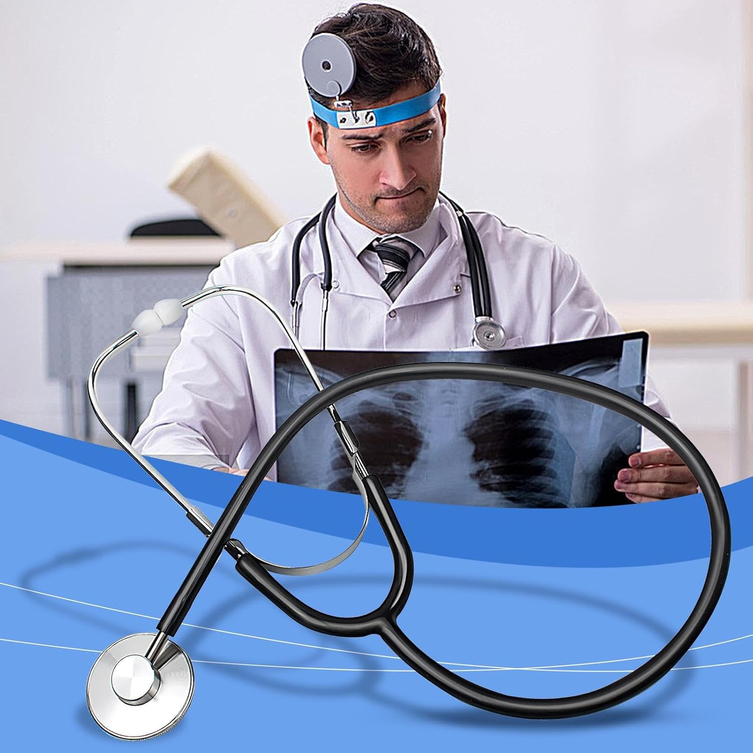 Nurse'S Stethoscope | Stethoscope for Nurse - High-Precision Sound Instruments for Students Adult Doctors Home Health image number 3