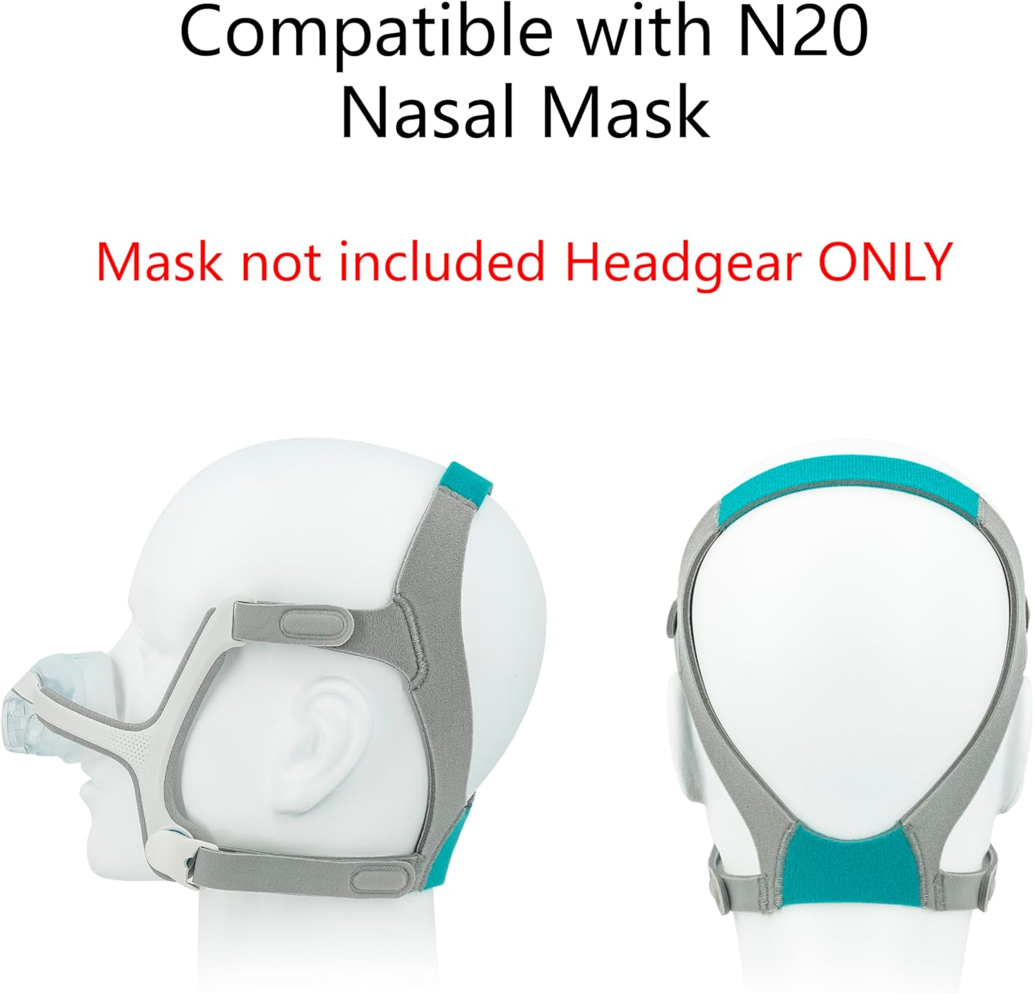 2 Packs N20 Headgear Strap Replacement, Compatible with Airfit N20 (Headgears Only) image number 5