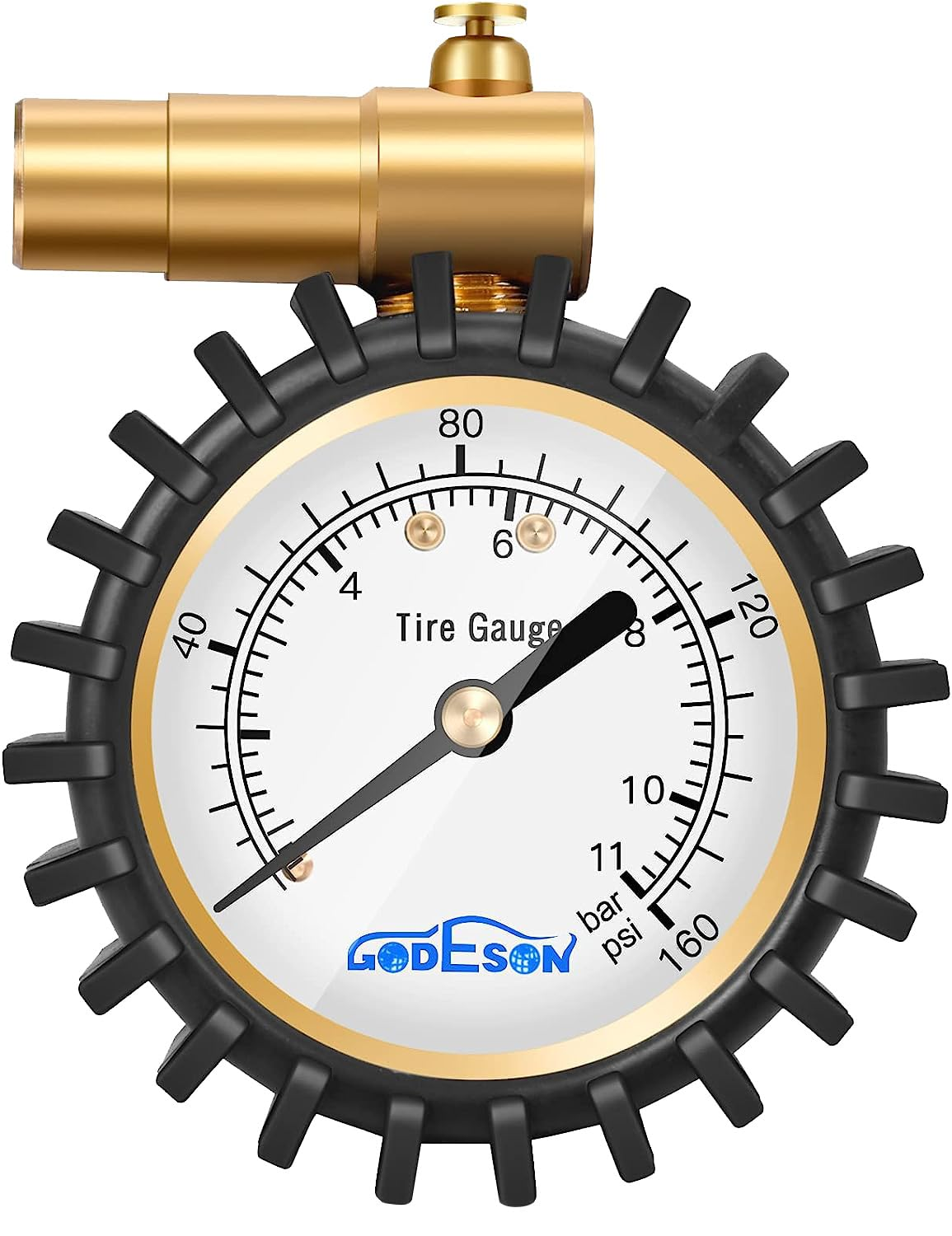 Godeson Presta Valve Tire Pressure Gauge with Bicycle Air Pressure Relief for Road Cycling Tiresrange to 160 PSI/11BAR image number 3
