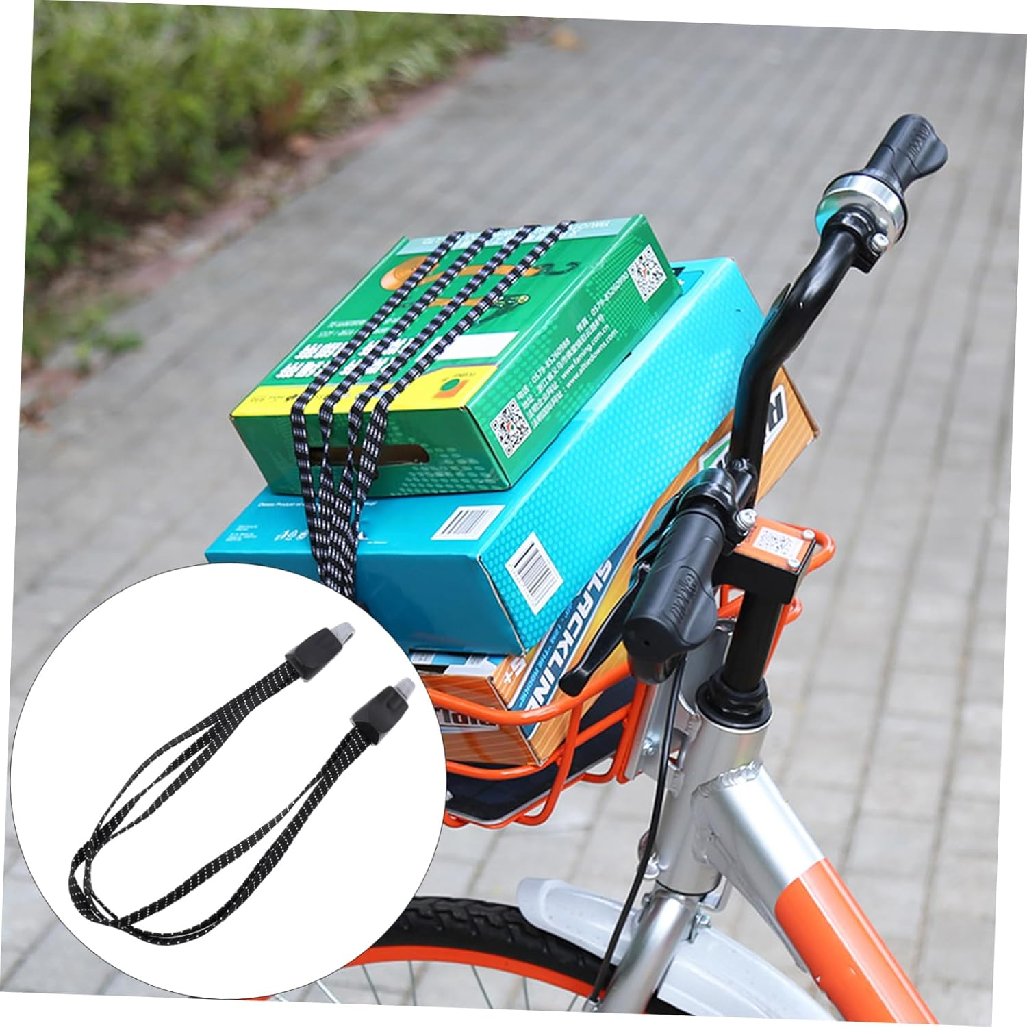 ANDRESLAD 5Pcs High Strength Performance Sturdy Elastic Straps for Luggage Bike Strapping Rope image number 2