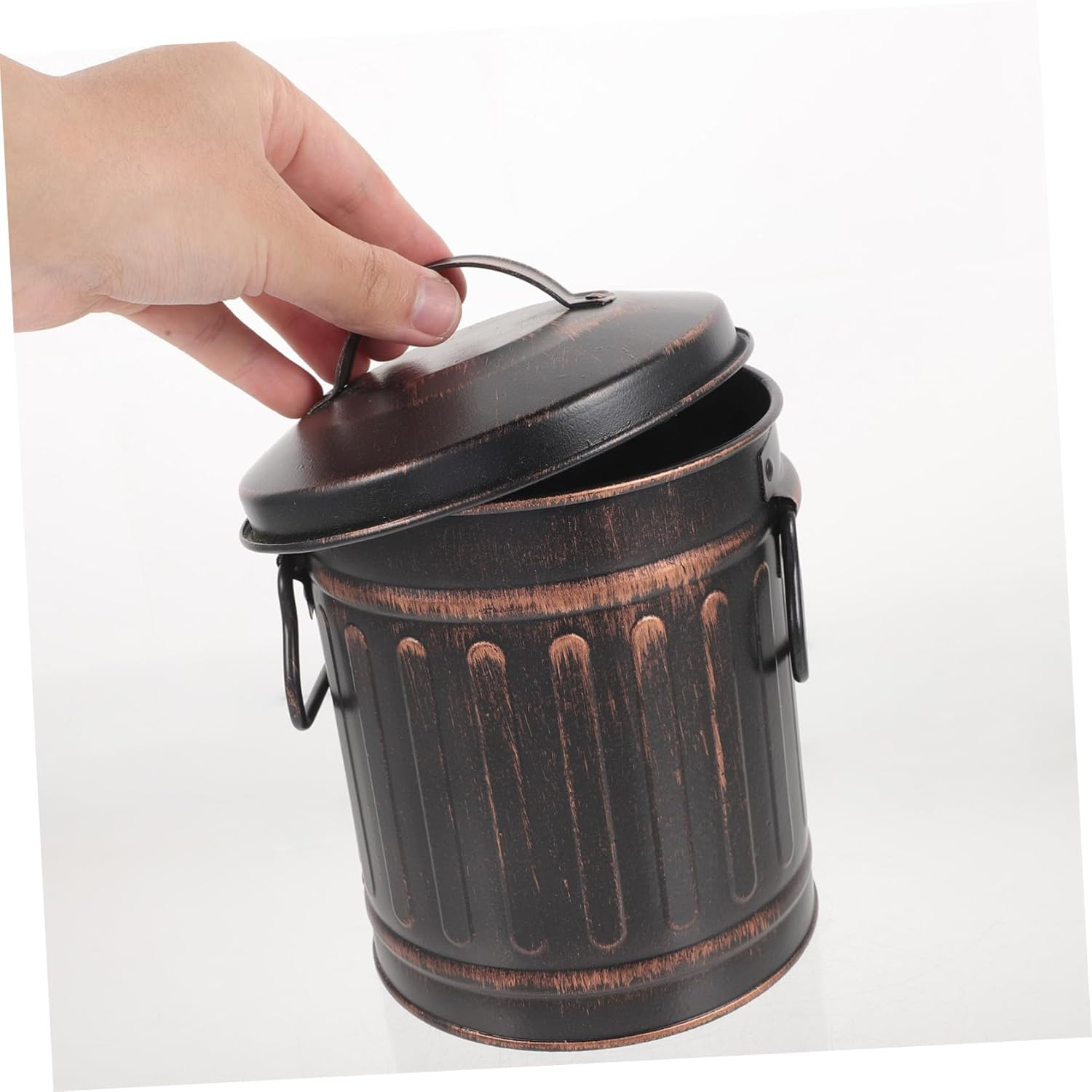 HANABASS Fireplace Ash Bucket Outdoor Indoor Coal Storage Bucket BBQ Holder for Hot Ash Cleanup near Fire Pit Fireplace image number 3