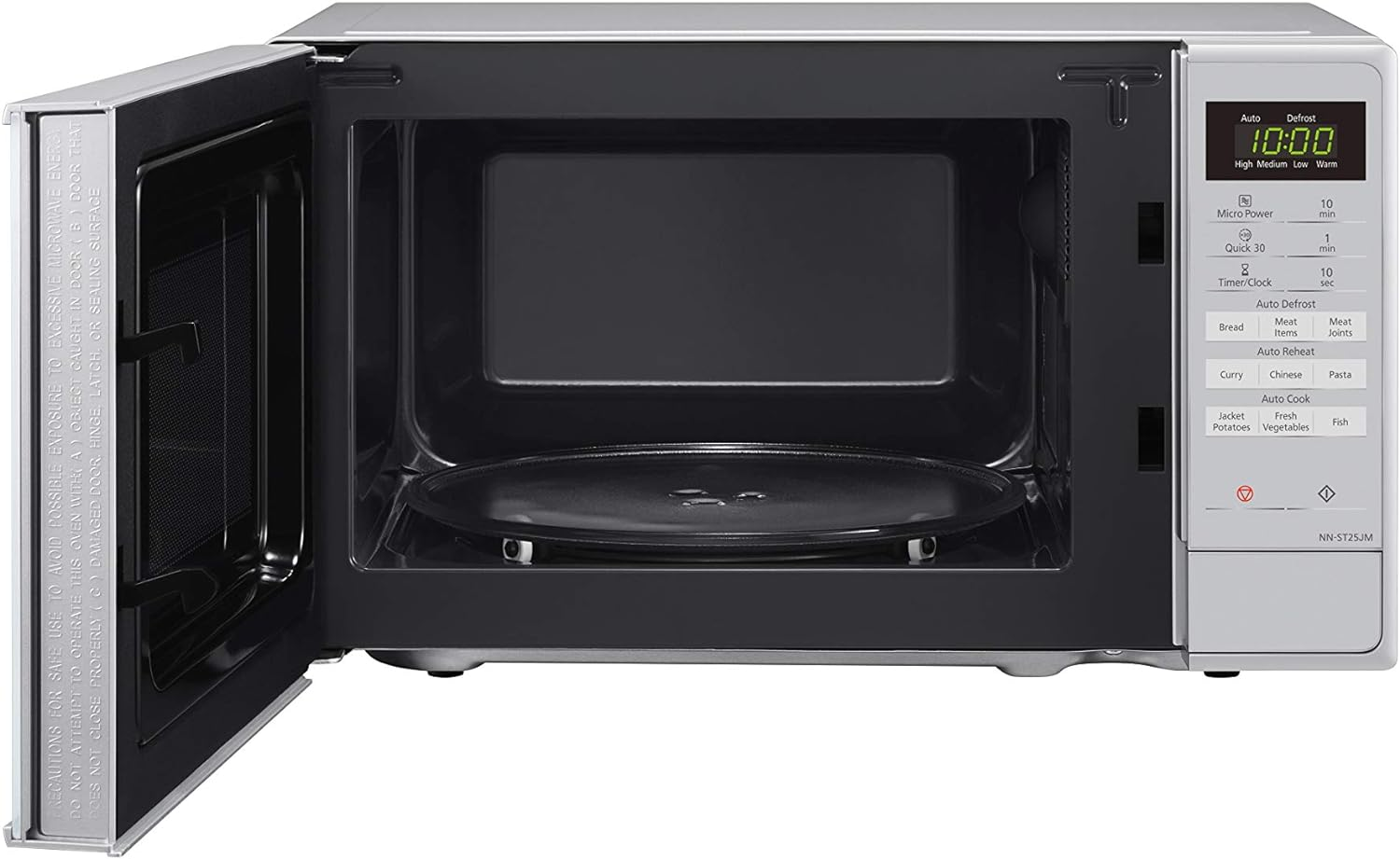 Panasonic 20L 800W Compact Microwave Oven, Stainless Steel (NN-ST25JMQPQ) image number 3