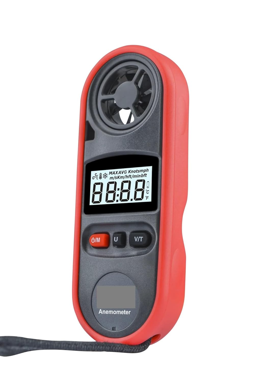 Anemometer, Portable Anemometro, Thermometer, Wind Speed Gau Meter Windmeter, Hand-Held Anemometer image number 5