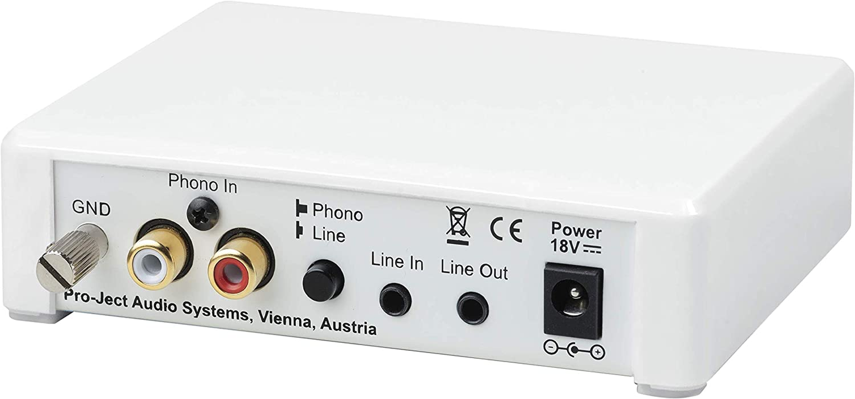 Pro-Ject Phono Box E BT 5 Wireless BT5 Streaming with Aptx HD for Phono and Line Sources, White