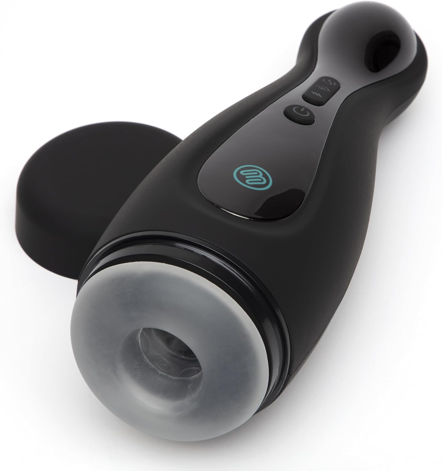 Lovehoney Blowmotion Sucking & Vibrating Male Masturbator - 4 Inch Soft Textured Canal Male Sex Toy - 3 Suction Modes, 2 Speeds & 4 Vibration Patterns - Rechargeable Adult Sex Toy for Men - Black image number 2