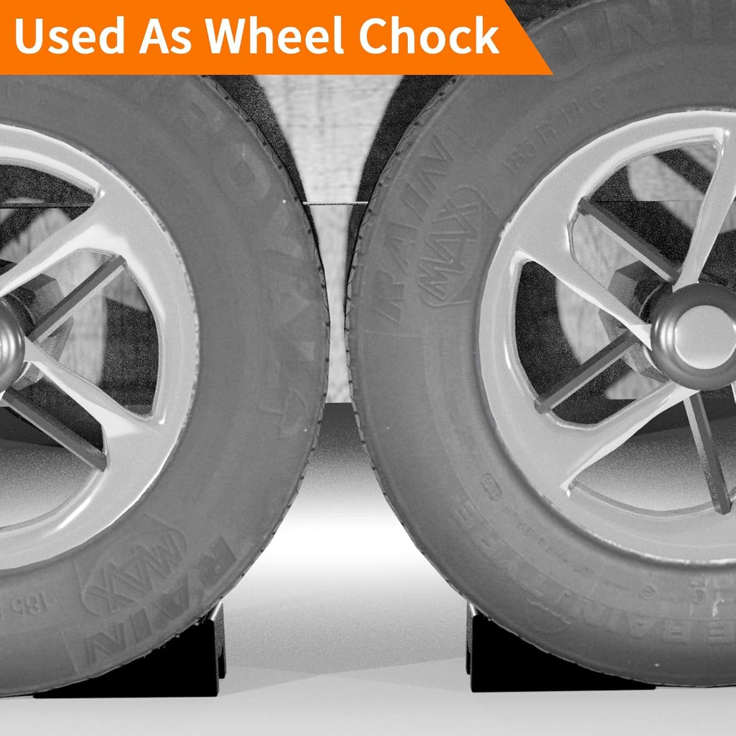 OULEME RV Leveler, Camper Leveling Blocks 2 Packs for Dual Axle Tandem Wheel Travel Trailer Motorhome, Include 2 Curved Leveler Ramp, 2 Chock, 2 Rubber Mat, 1 T Bubble Level, 1 Carry Bag image number 3