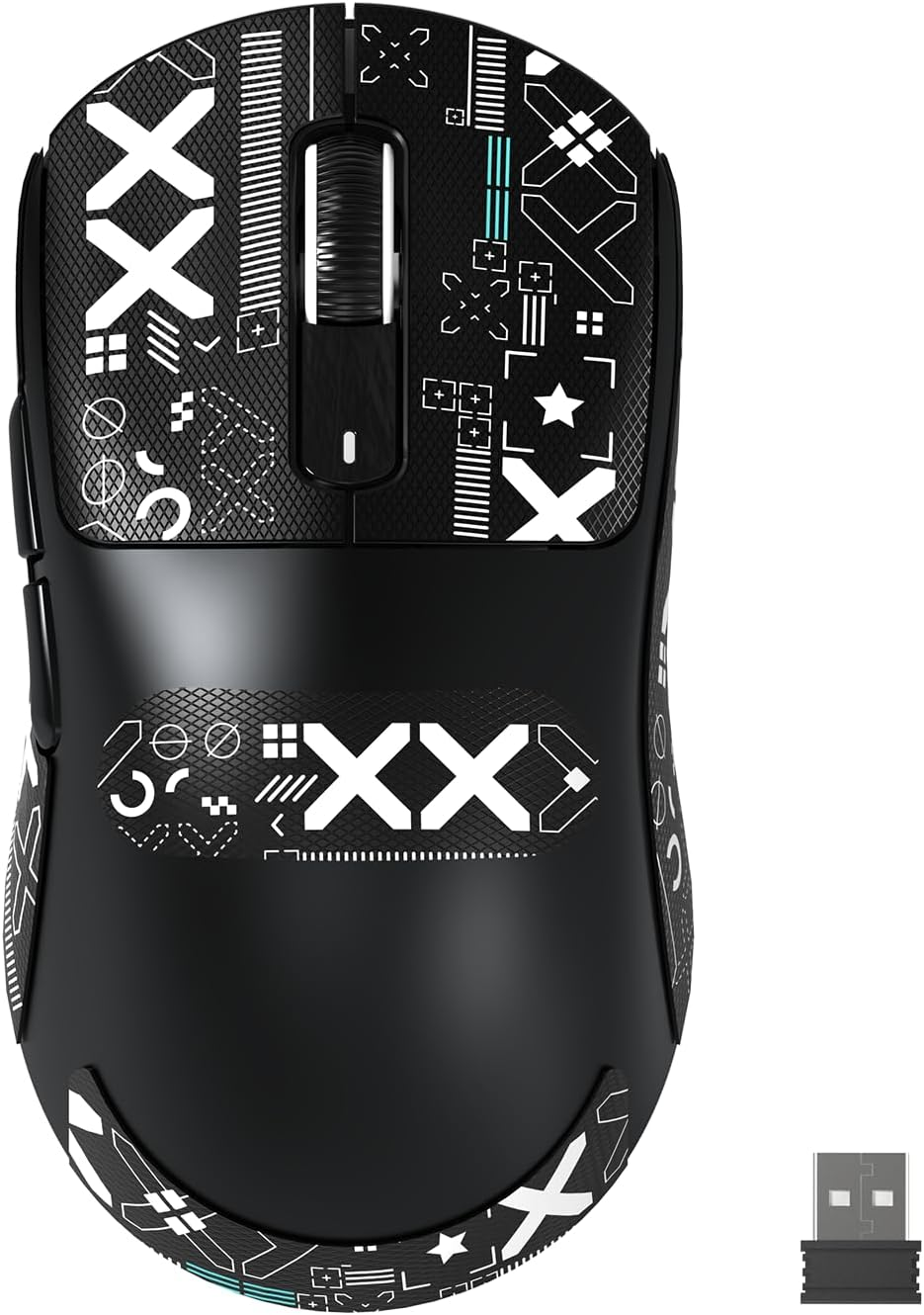 MANBASNAKE Attack Shark X3MAX 49G Wireless Supelight Mouse, BT/2.4G Wireless/Wired Gaming Mouse, PAW3950 42K DPI Optical Sensor, 200H Battery, Programmable Mouse for Pc/Mac/Win/Xbox (Black)