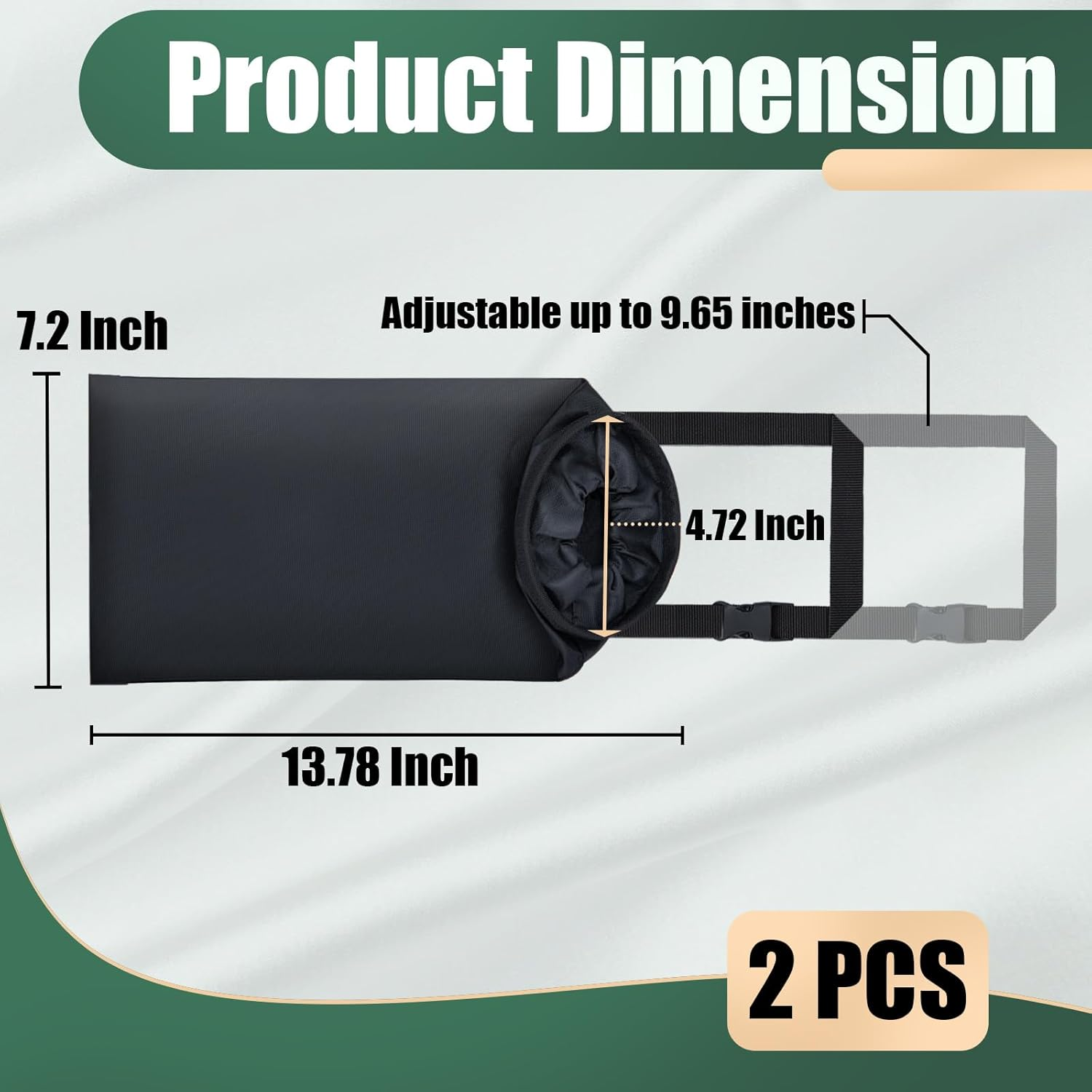 2 PCS Car Trash Bags, Washable Car Garbage Bag Hanging, Detachable Trash Can with Top Elastic Vent & Sticky Strap Bottom Opening, Seat Back Tash Bag for Cars,Travelling,Outdoor image number 6