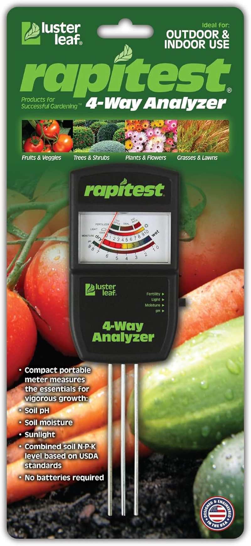 Luster Leaf 1880 Rapitest Tester Electronic 4-Way Analyzer, Soil image number 5