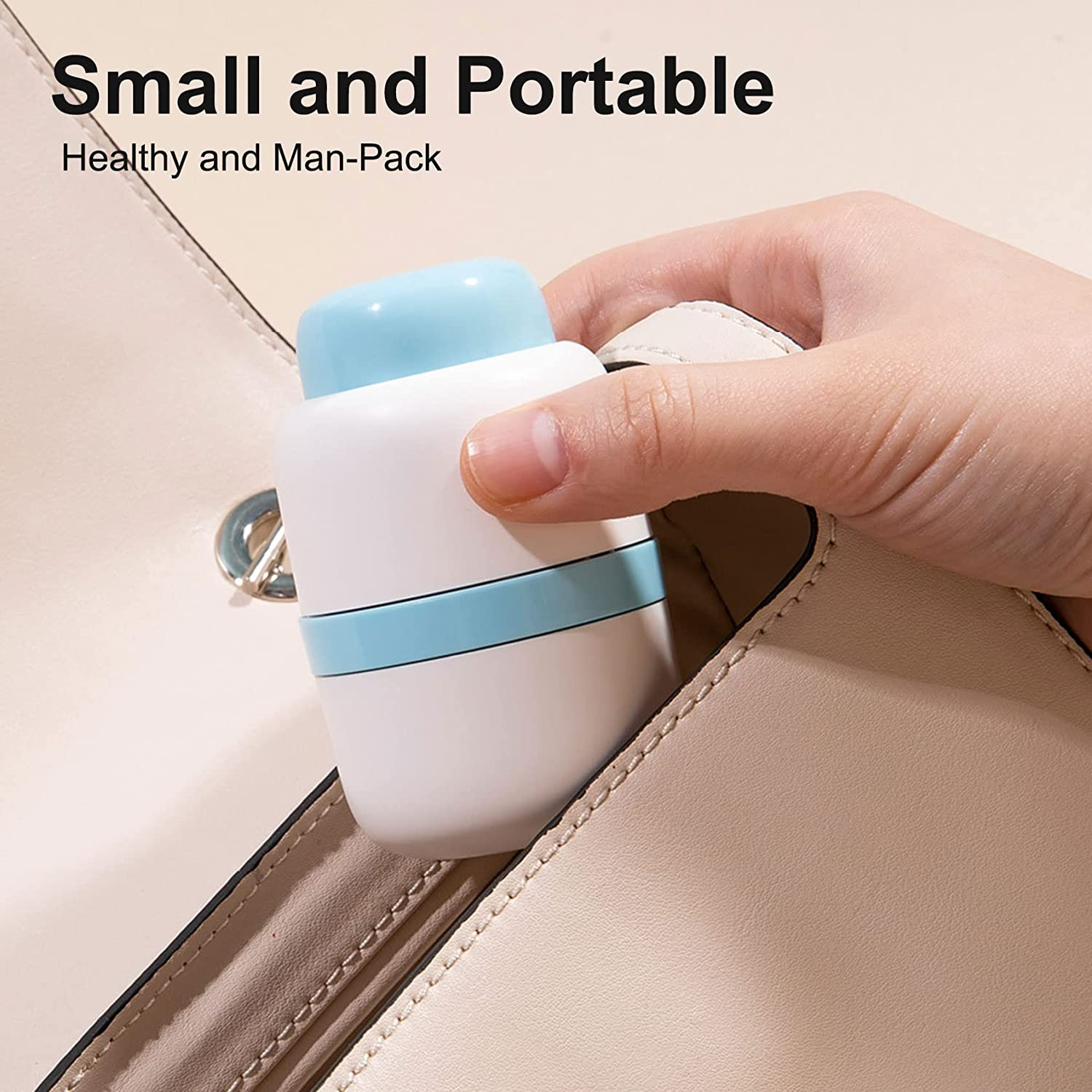 Pill Cutter for Small Pills 1/4, Crusher Tablet into Half or Quarter, Hidden Safety Blade Portable Pill Splitter Box for Going Out or Traveling