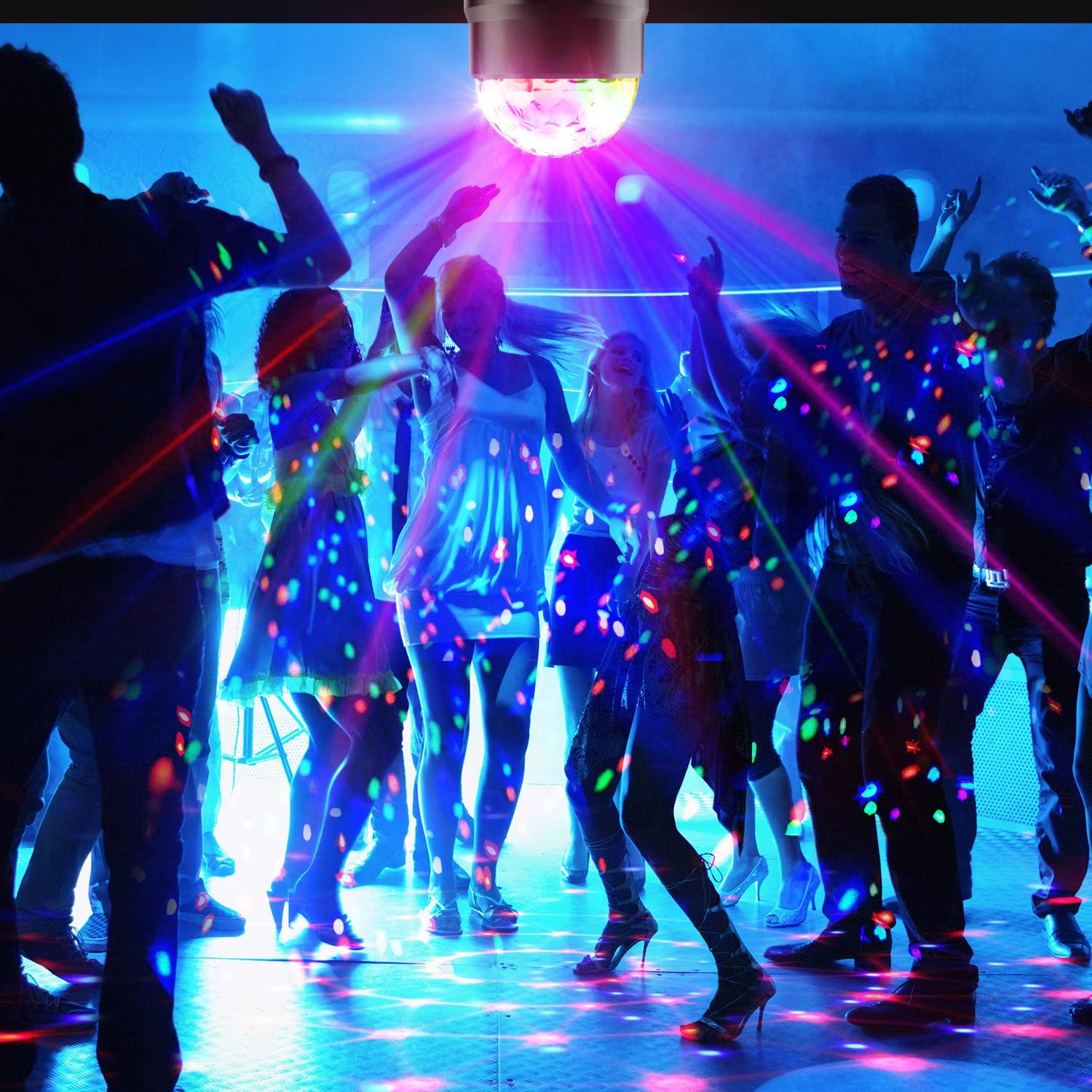 Disco Lights, Disco Ball Light Party Lights Dj, Led Mini Colors Stage Lights Sound Activated Automatic, Strobe Light Halloween Christmas Decoration Lights Happy Birthday Gift Wedding Club Show image number 3