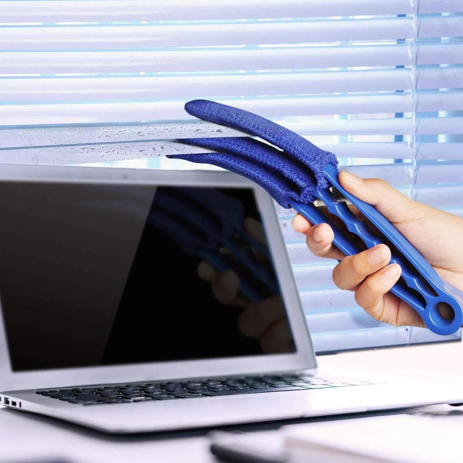 Window Blind Cleaner Tool with ABS & Microfiber, Washable Reusable Sleeves, Compatible with Window, Car & AC Blinds &ndash; CRFY image number 3