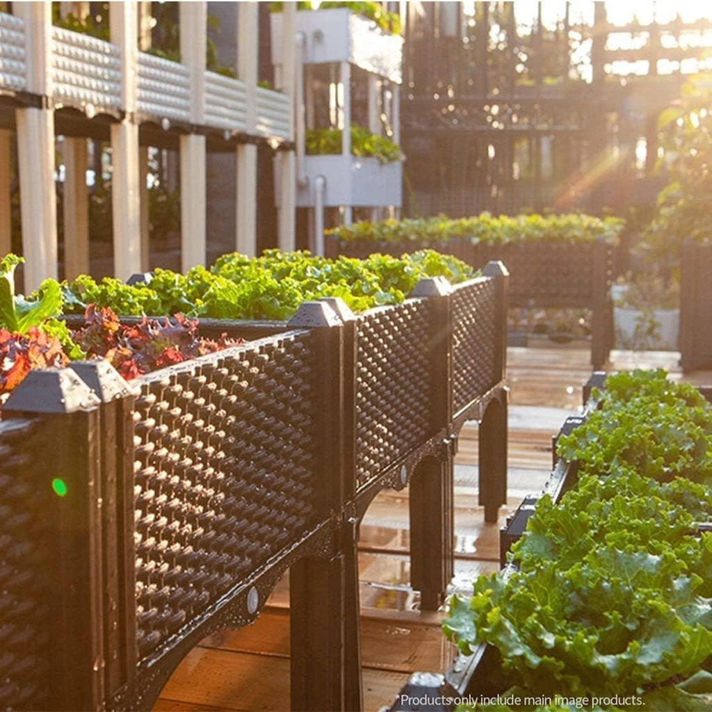 SOGA 120Cm Raised Planter Box Vegetable Herb Flower Outdoor Plastic Plants Garden Bed with Legs