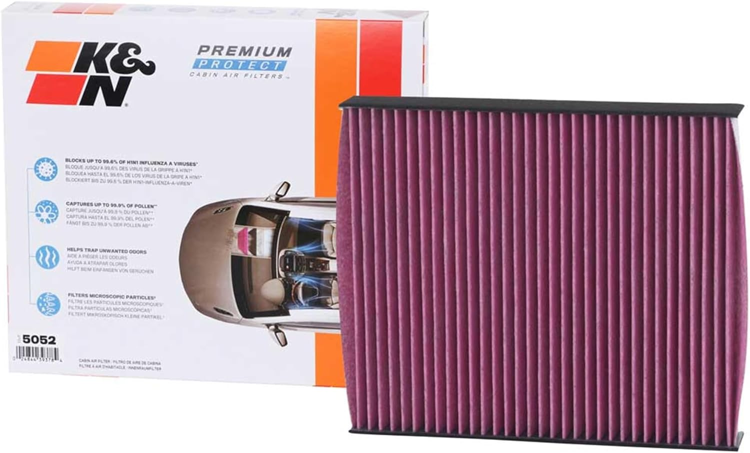 K&N DVF5052 Disposable Cabin Air Filter image number 2