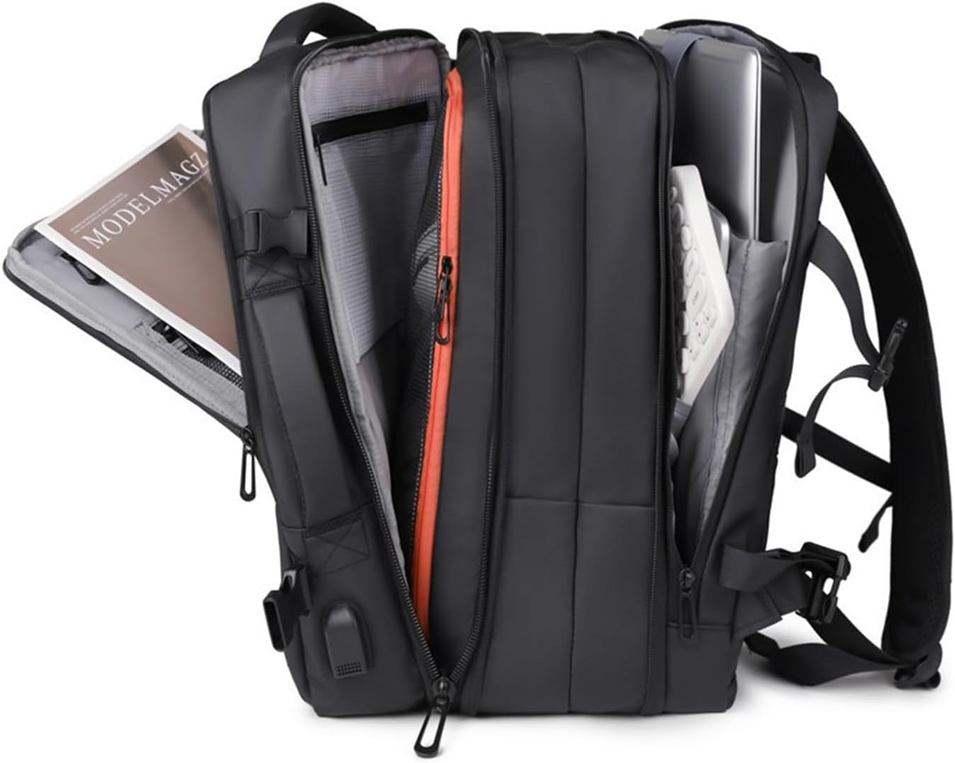 TYLOOTECH Business Travel Backpack with USB Charging Port, Laptop Backpack Water - Resistant for 15 Inch Laptop, Large Computer Backpack for Work, School, Commuting