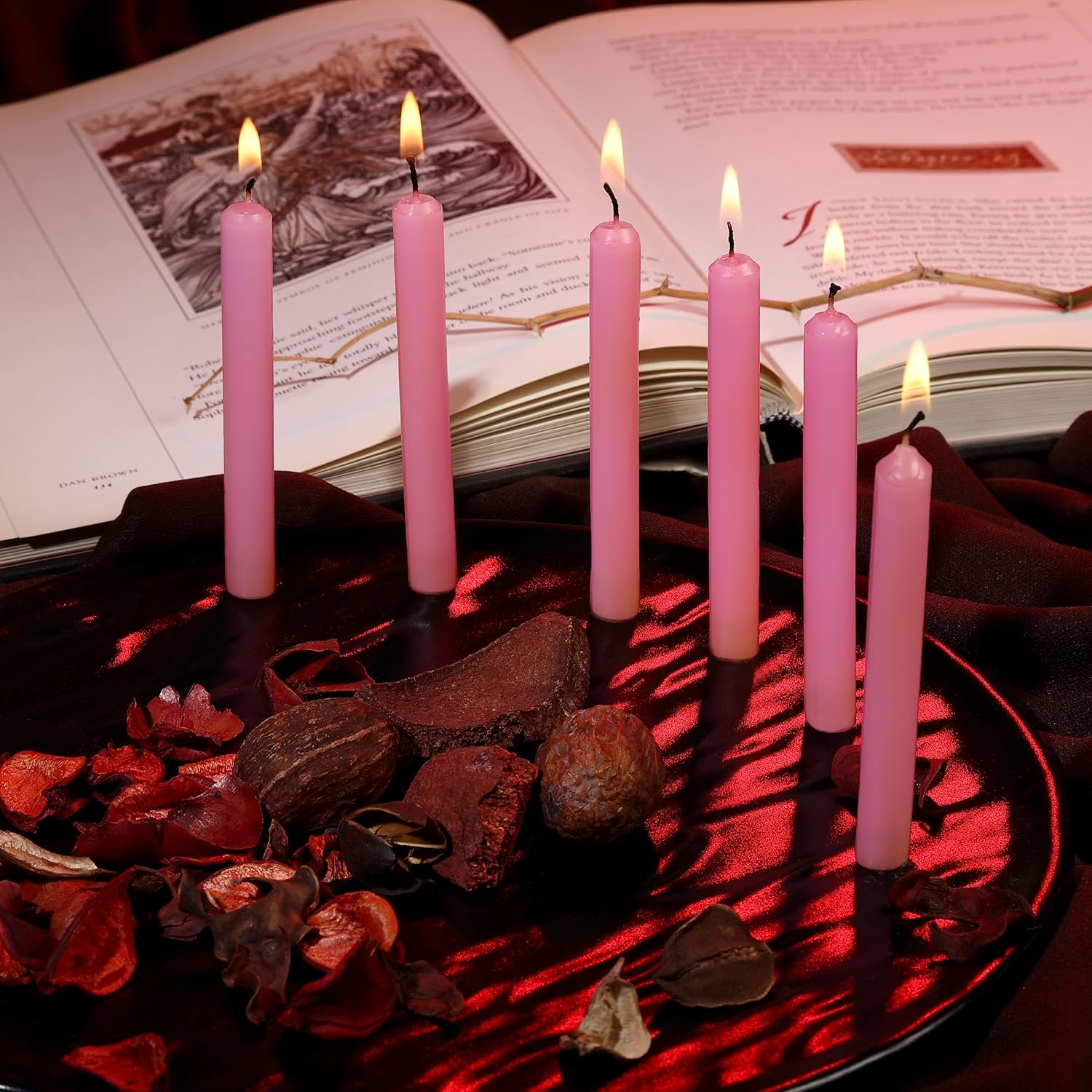 PROSPERRO LUMO by Parkash Candles Spell & Chime Candles Set of 20 &ndash; 4" X 1/2" Premium Mini Taper Candles for Rituals, Birthdays, Altar, Spells, Chime Candles, (Purple) image number 6