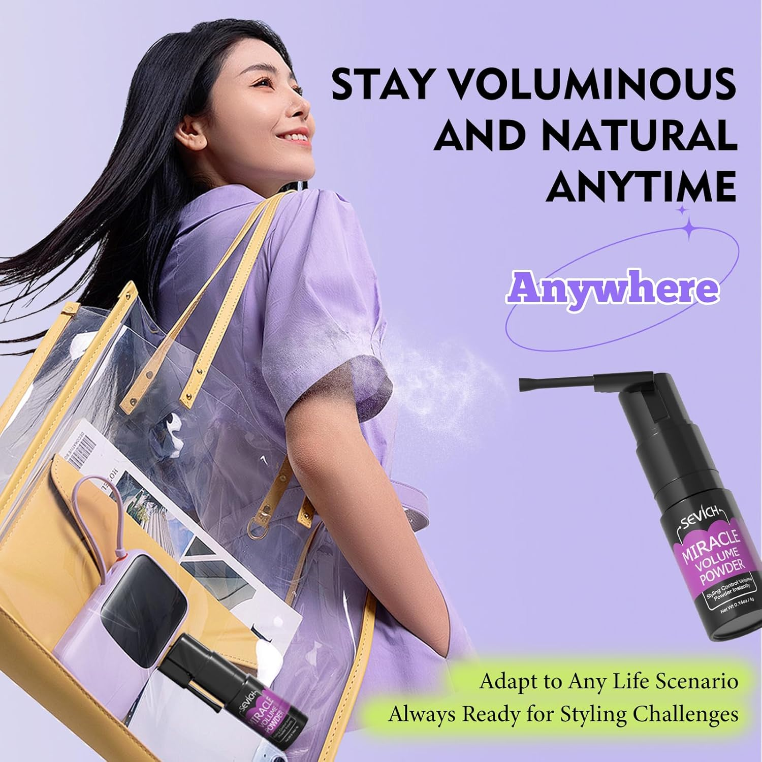 SEVICH Texture Powder for Men & Women,Instant Volumizing & Styling Powder,No Greasy Residue,360&deg; Spray Design,Travel Size,4G image number 6