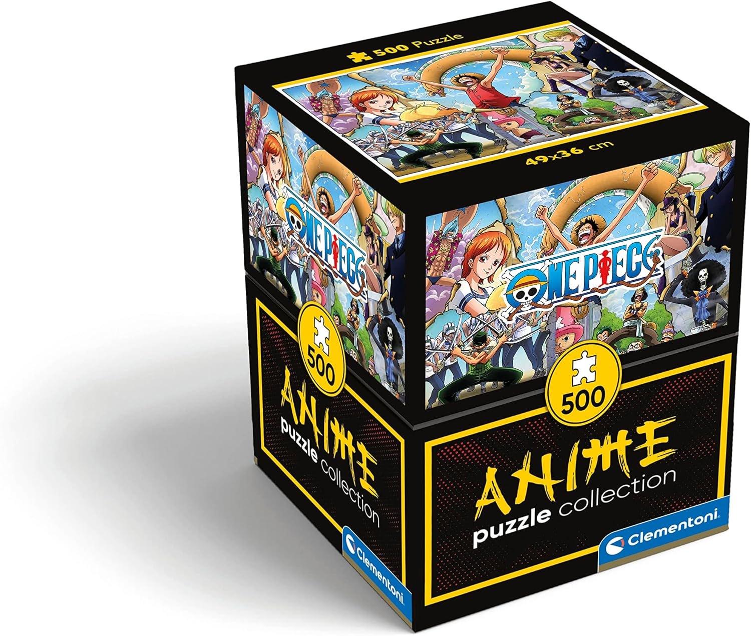 Clementoni Jigsaw Puzzle Collection - Anime Cube - One Piece 500 Pieces - Puzzle for Adults 14-99 Years, Men/Women, Made in Italy, 35136