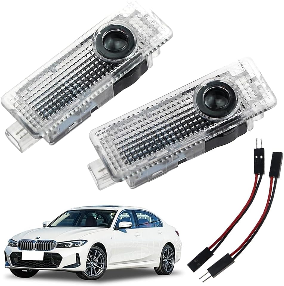 Kiwinvou 2 Pieces Car Door Projector Lights for Door LED Light Logo Welcome Light Compatible for 1/3/4/5/6/7/X1/X2/X3/X4/X5/X6/X7/M/Z/GT image number 1